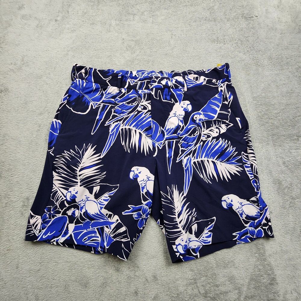 Polo Golf Ralph Lauren Mens 36 Tropical Golf Swim Shorts Blue Stretch Packable